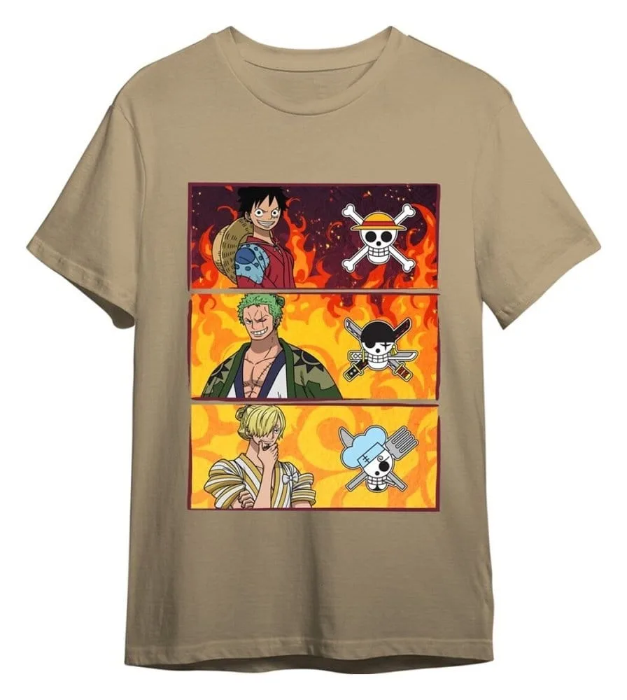 One Piece T-Shirt – Luffy Zoro and Sanji Sand