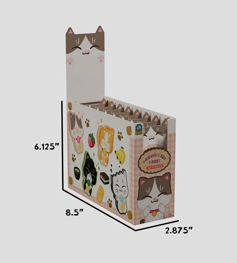 Manecookie Neko Keychain – S1 Blind Box Display of 8 13 cm 8