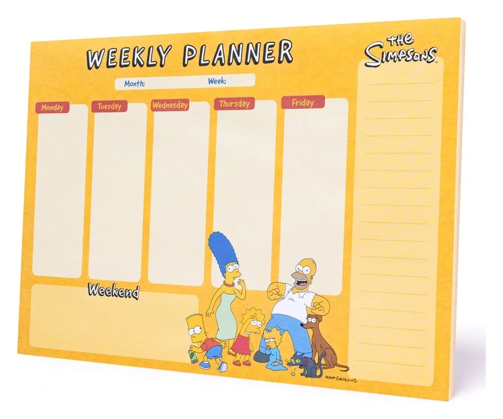 The Simpsons Weekly Planner – 54 Pages A4 2