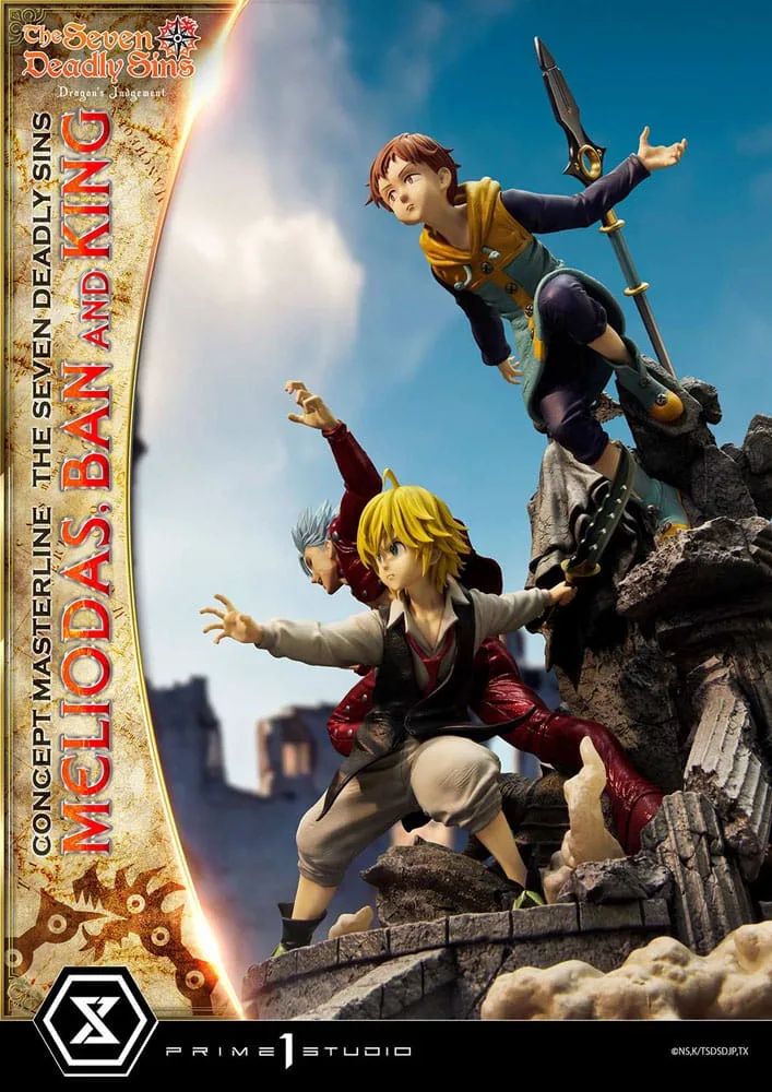 Seven Deadly Sins Statue – Meliodas, Ban and King 55 cm 17