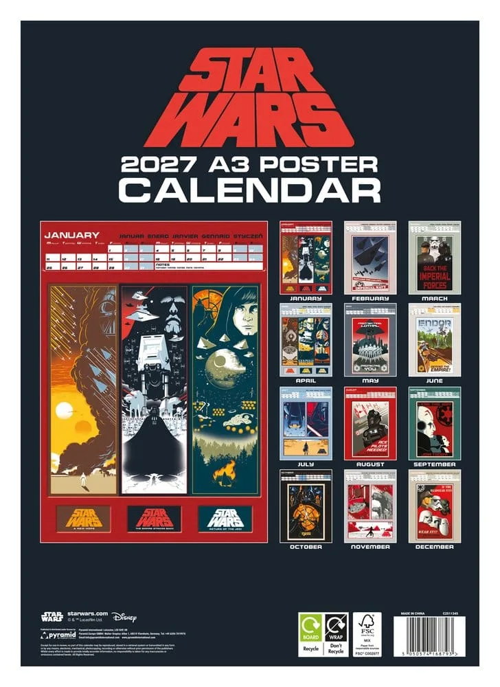 Star Wars Posterkalender – 2027 A3 2