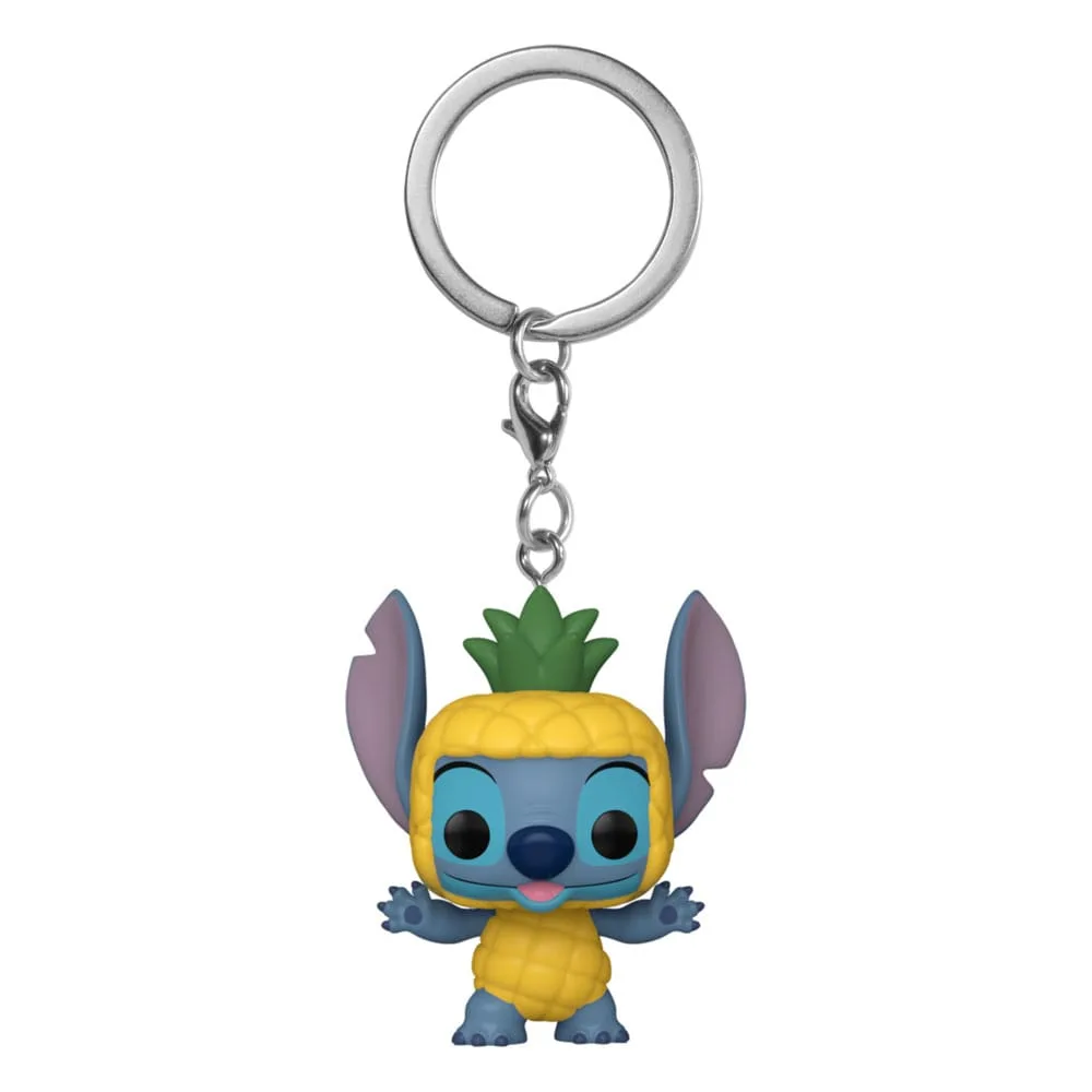 Lilo and Stitch Vinyl Keychains – Pineapple Display of 12 4 cm