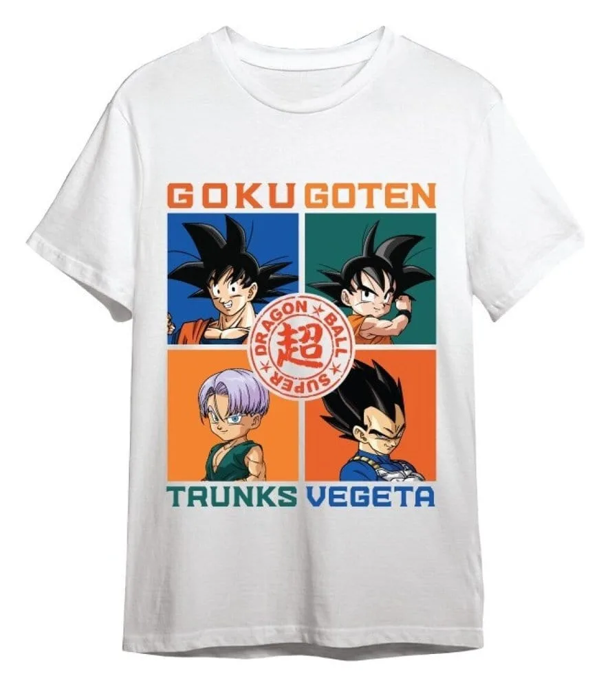 Dragon Ball Super T-Shirt – Goku Goten Trunks Vegeta White
