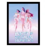 KPop Demon Hunters Framed Poster – Trio 30 x 40 cm 1