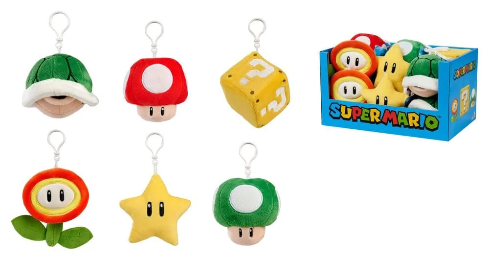 Super Mario Keychains – 12-Piece Character and Item Display 9