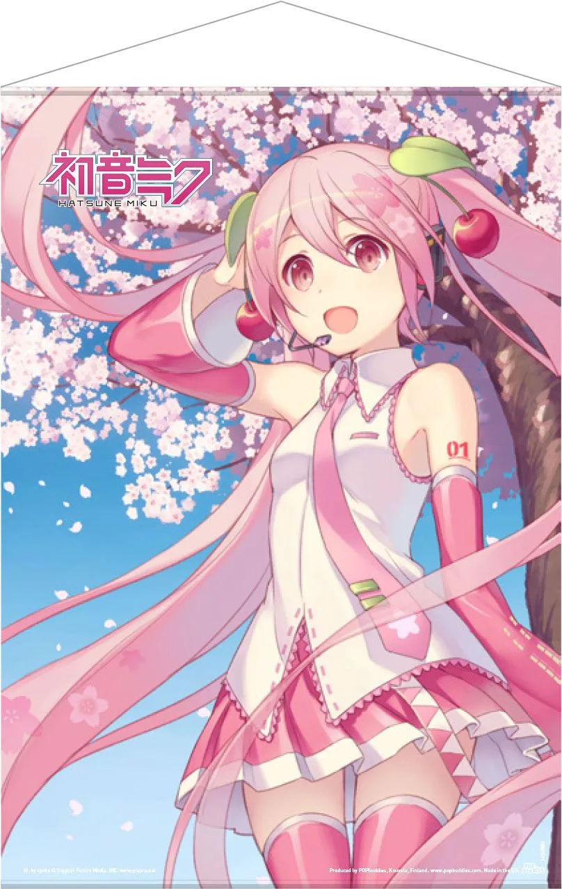 Hatsune Miku Wall Scroll – Cherry Blossom 50 x 70 cm