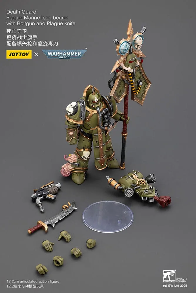Warhammer 40,000 Action Figure – Plague Marine Icon Bearer 12 cm 7
