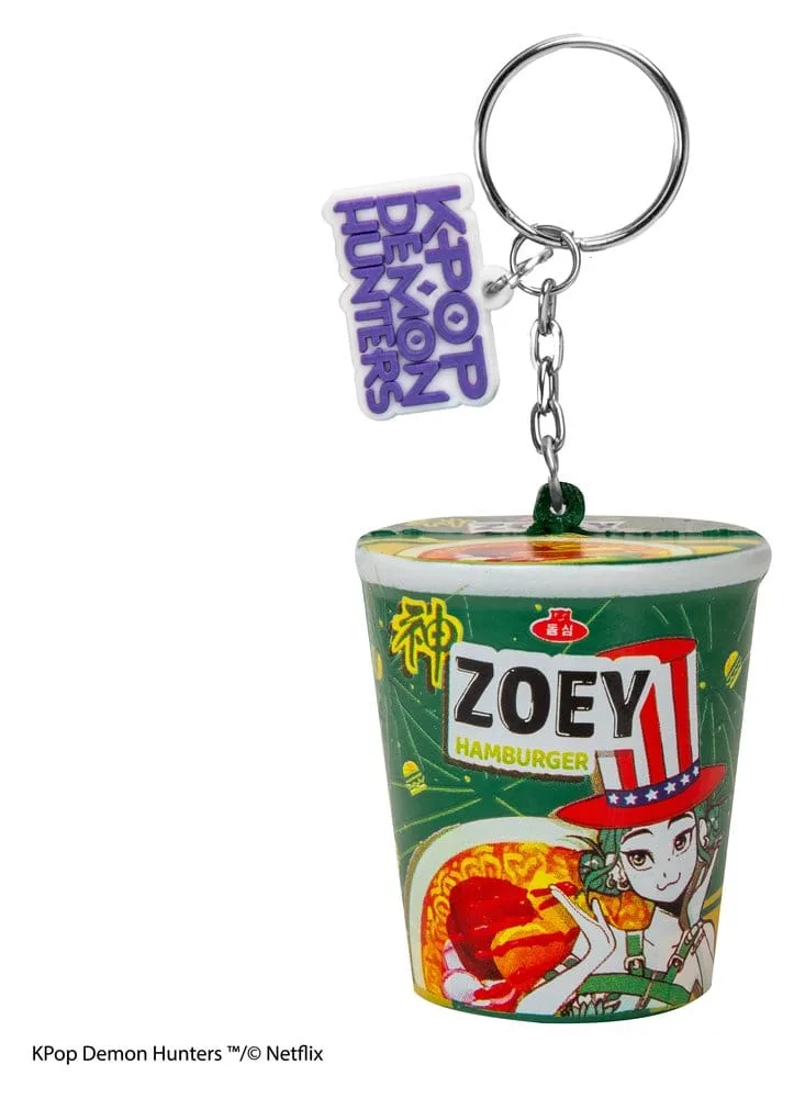 KPop Demon Hunters Squishy Keychain – Zoey Hamburger Noodles 1