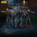 Zombie Dark Source Action Figures – Male Police 4-Pack 8 cm 9