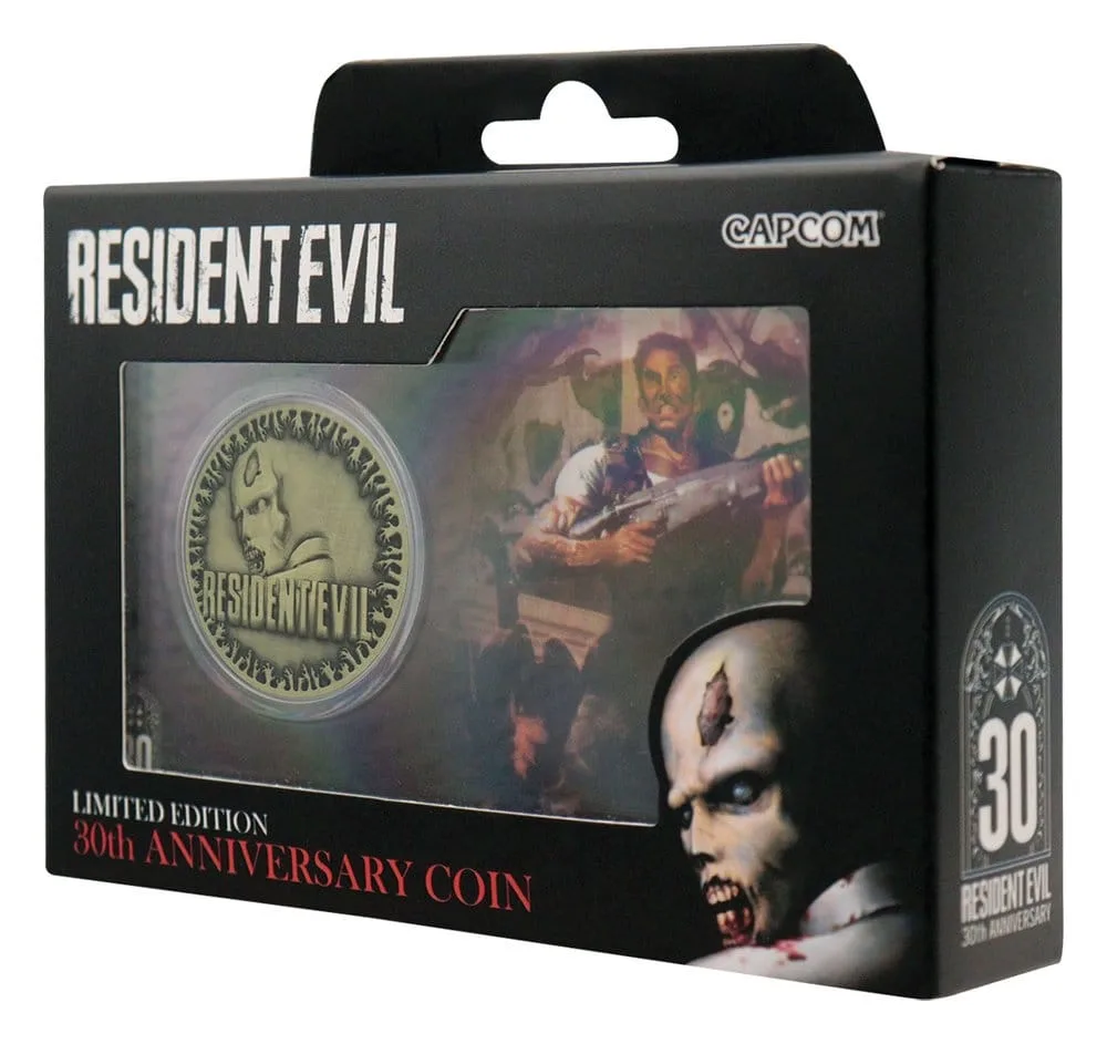 Resident Evil Coin – 30th Anniversary Antique Brass Finish 4 cm 3