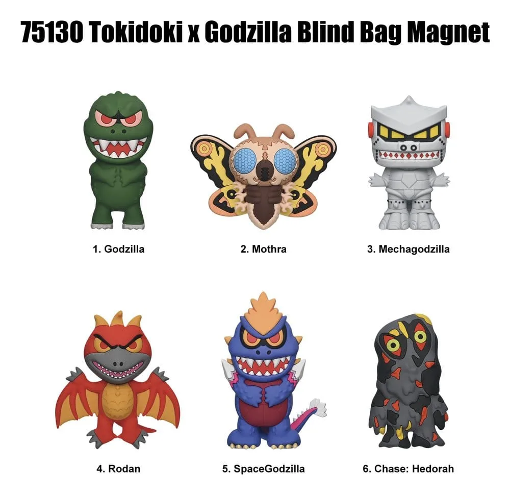 Tokidoki x Godzilla Magnets – Series 1 Blind Pack Display of 12 3