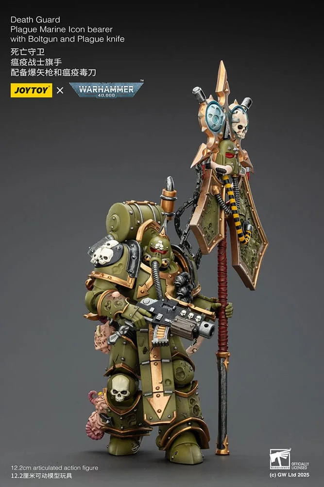 Warhammer 40,000 Action Figure – Plague Marine Icon Bearer 12 cm 5