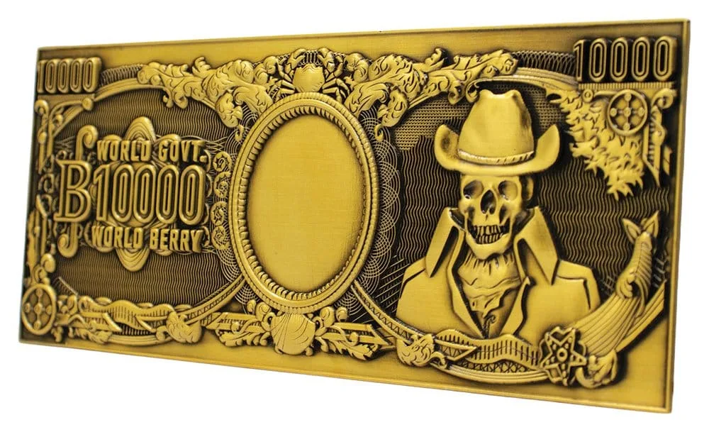 One Piece Metal Banknote Replica – 10,000 World Berry 6 x 15 cm 2