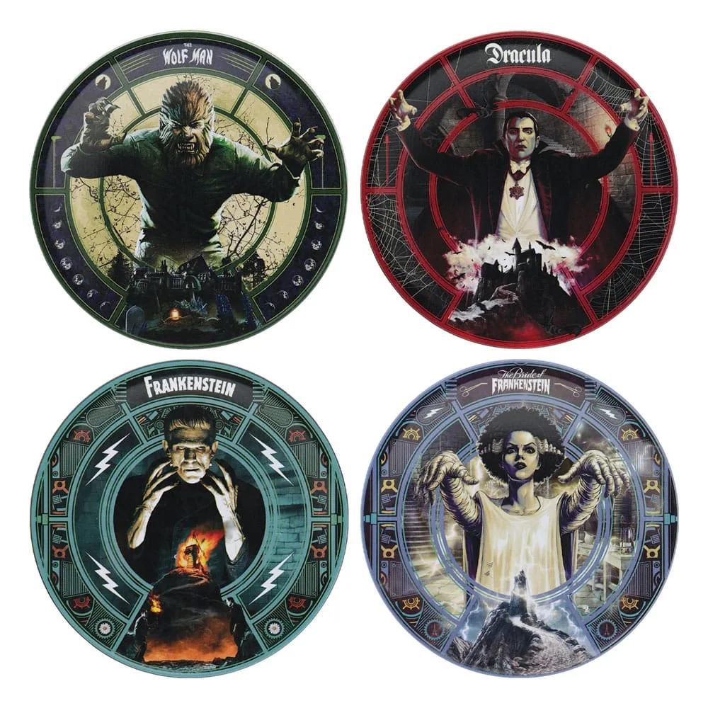 Universal Monsters Coaster Set – Four Character Designs 8.9 cm