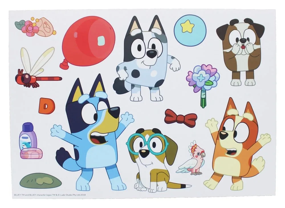 Bluey Activity Set – Colouring Posters Stickers and Masks 10