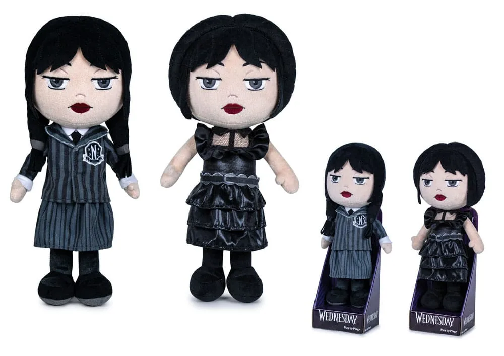 Wednesday Plush Figures – Uniform and Party Dress Set of 6 32 cm 2