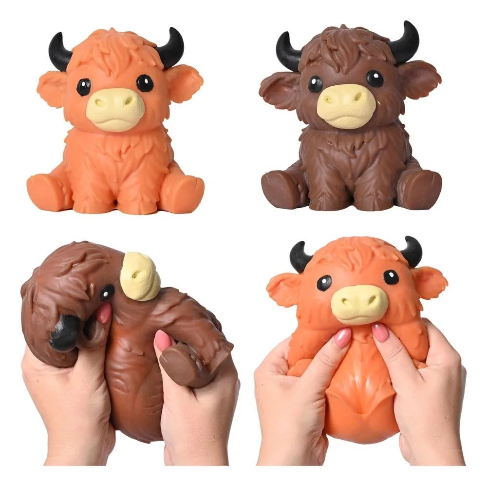 Squishy Stretch Figure – Highland Bull 14 cm Display of 6