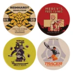 Overwatch Coaster Set – 4 Metal Character Designs 9 cm 1