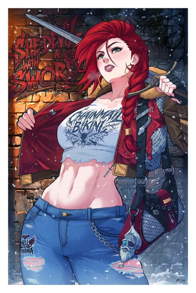 Red Sonja Fine Art Print – Jhony Caballero Unframed 61 x 41 cm