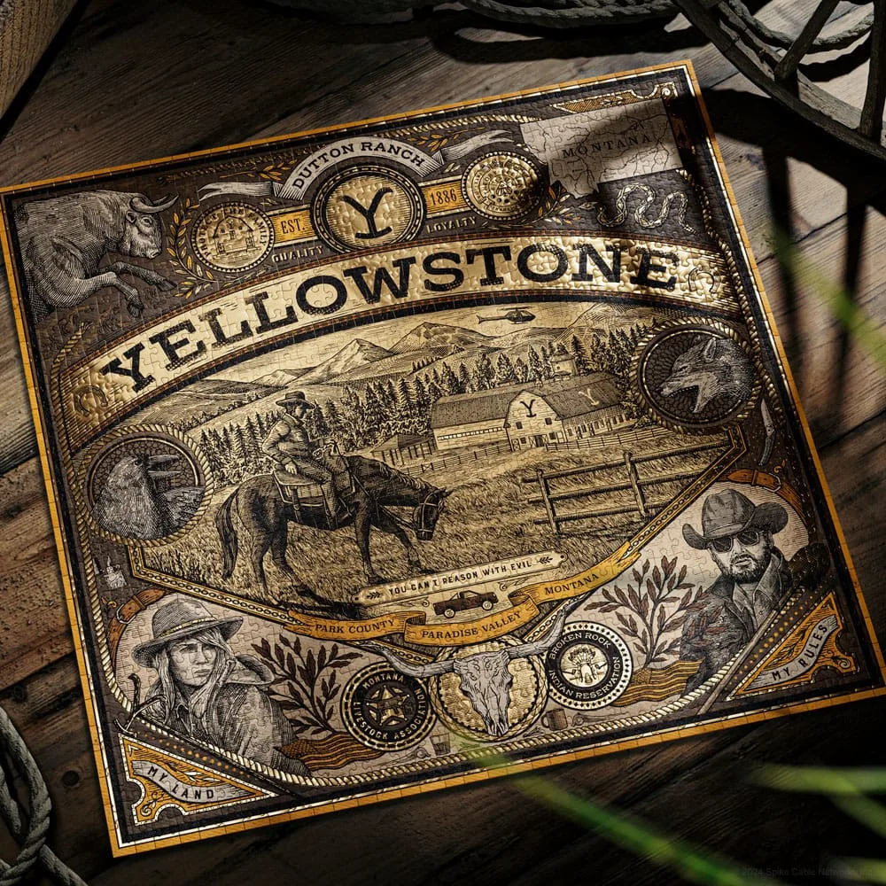 Yellowstone Jigsaw Puzzle – Dutton Ranch 1000 Pieces 65 x 65 cm 3