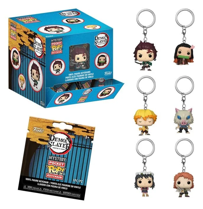 Demon Slayer Vinyl Keychains – Pop Display of 12 4 cm