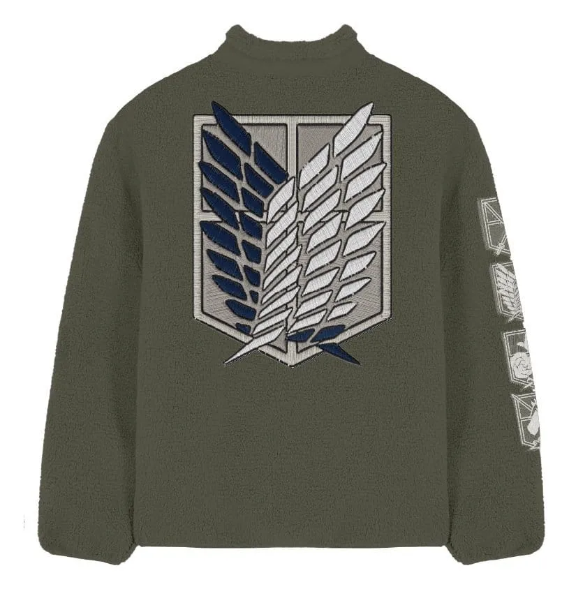 Attack on Titan Sherpa Jacket – Logo S