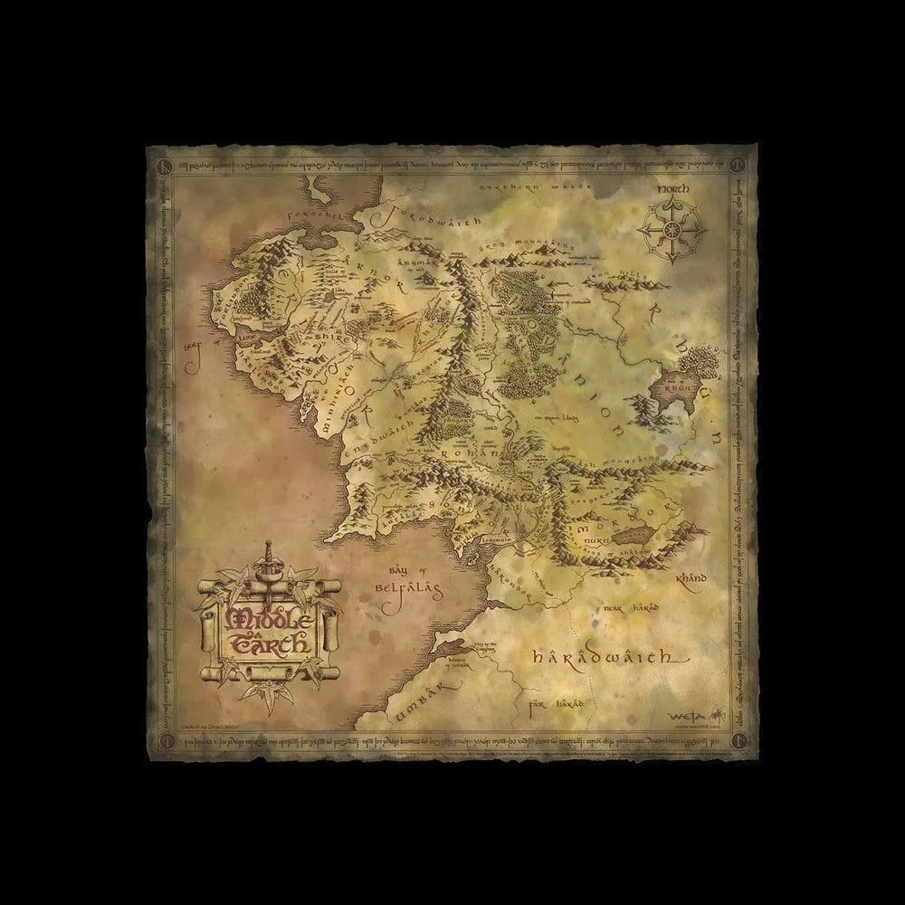 Lord of the Rings Art Print – Middle-earth Map 59 x 29.7 cm 2