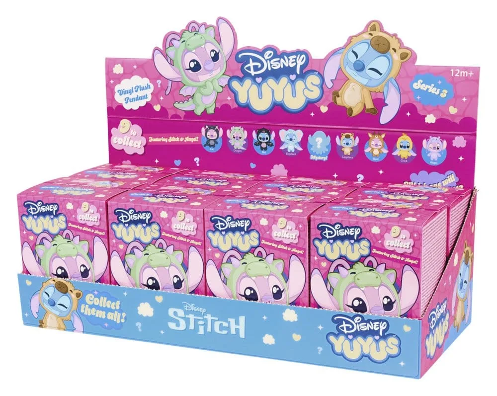 Disney Plush Display – YUYUS Stitch and Angel 8 Blind Boxes
