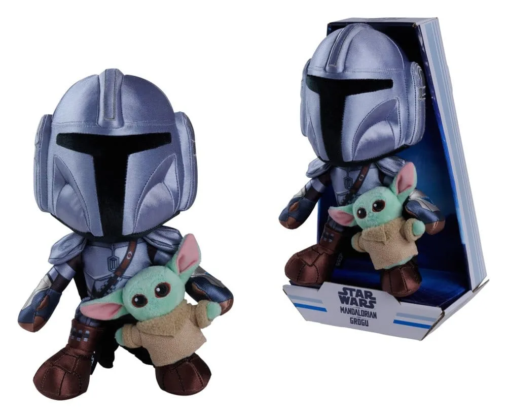 Star Wars Plush Figure – Mandalorian with Mini Grogu 25 cm 3