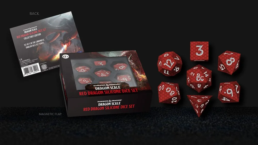 Dungeons & Dragons Dice Set – Dragon Scale Red 7 Pieces 2