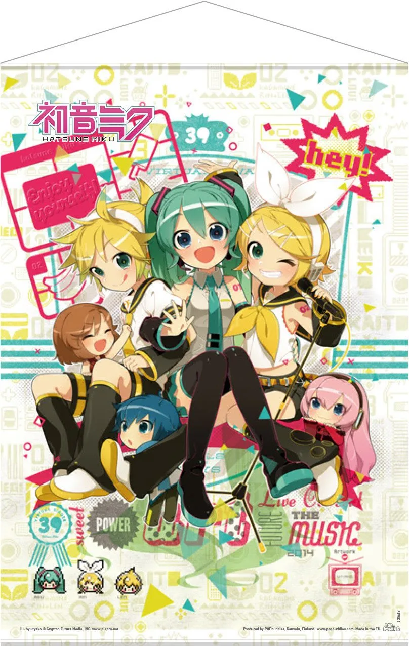 Vocaloid Wallscroll – Hey Piapro Characters 50 x 70 cm