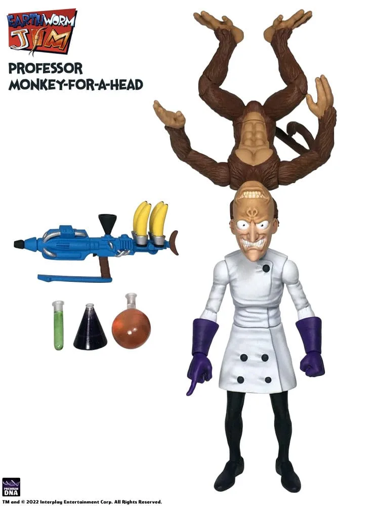 Earthworm Jim Action Figure – Professor Monkey-For-A-Head 28 cm 2