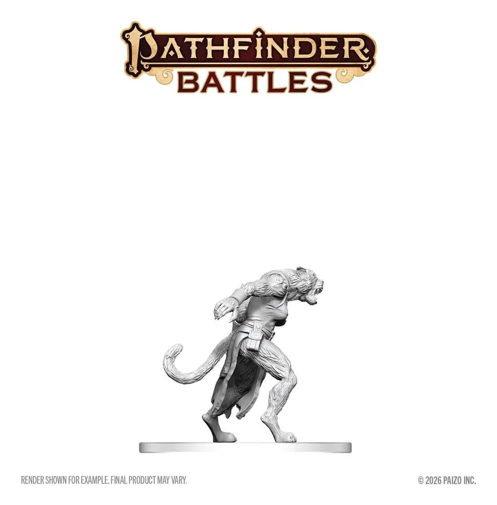 Pathfinder Unpainted Miniature – Deep Cuts Weretiger 13 cm 5