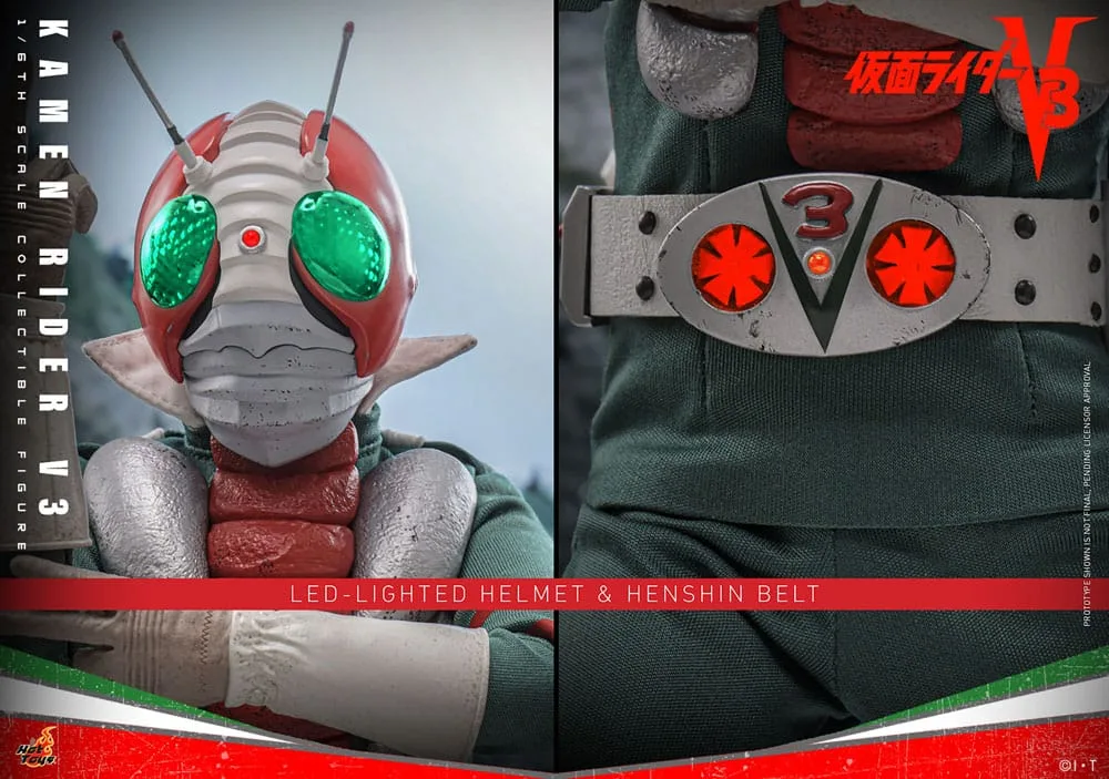 Kamen Rider Actionfigur – V3 mit LED-Augen 1:6 30 cm 20