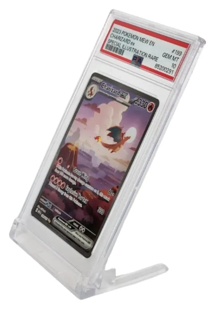 Evoretro Graded Card Display Stands – Clear 5-Pack 5