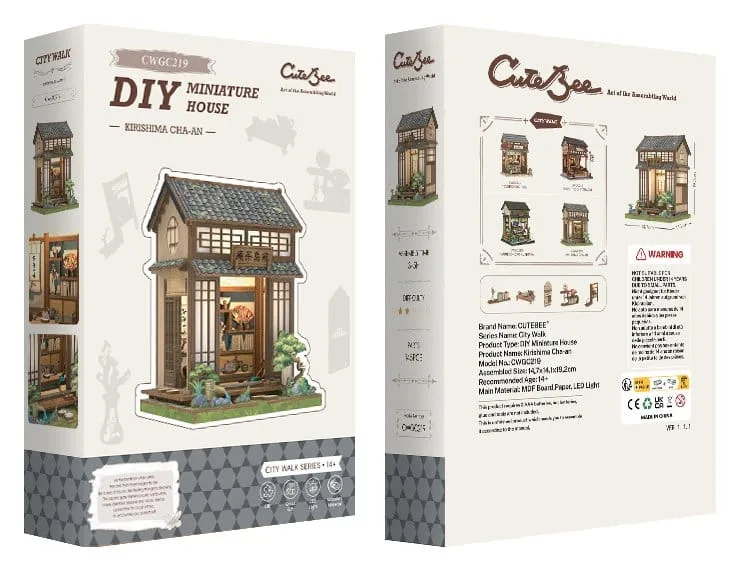 CuteBee Miniature House Model Kit – Kirishima Cha-an 19 x 14 cm 8