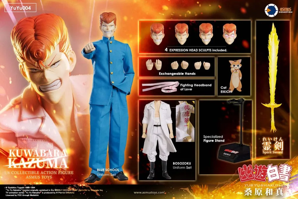 Yu Yu Hakusho Action Figure – Kazuma Kuwabara 1/6 Scale 30 cm 23
