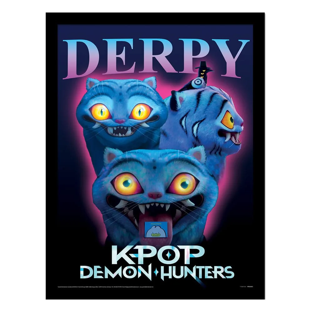 KPop Demon Hunters Framed Poster – Derpy 30 x 40 cm