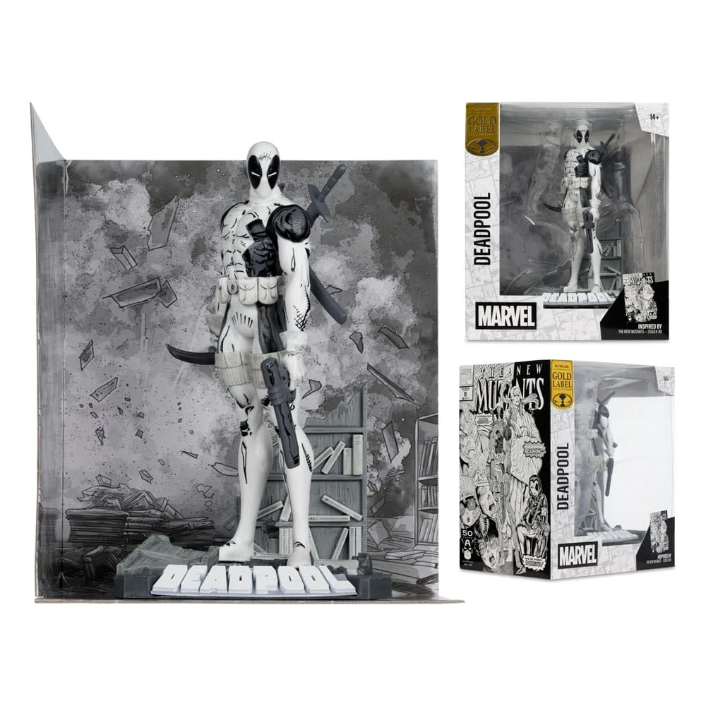 Marvel PVC Statue – Deadpool Line Art Gold Label 17 cm 5