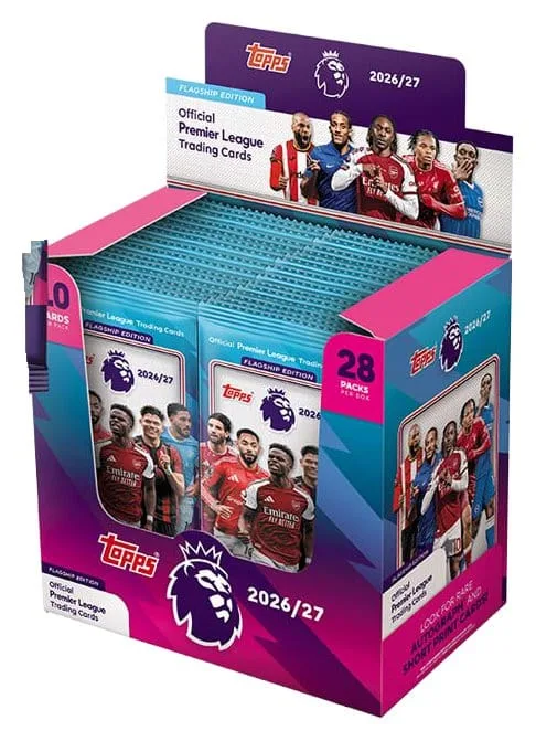 Premier League 2026/2027 Trading Cards – Topps 28-Pack Display
