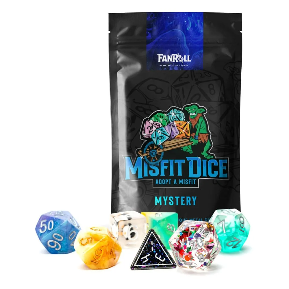 Misfit Dice Blind Bag Display – 12 Resin Sets 16 mm