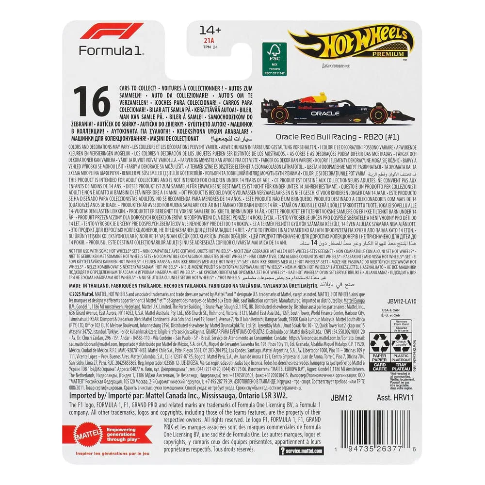 Formula 1 Diecast Car – Red Bull RB20 Verstappen 2024 1/64 3