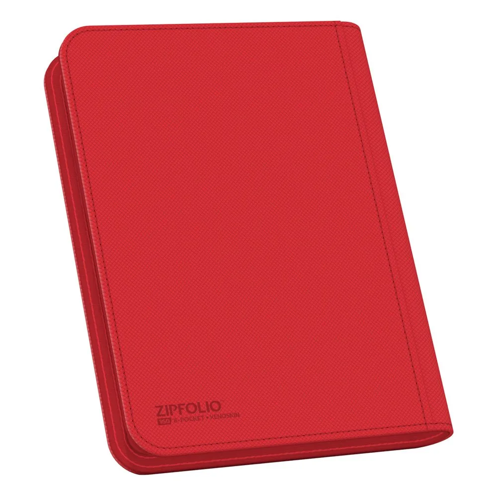 Ultimate Guard Card Binder – Red Xenoskin Zipfolio 160 8-Pocket 4