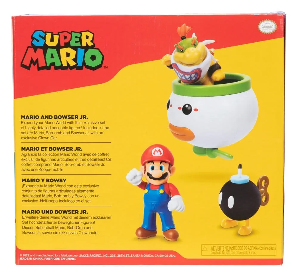 Super Mario Figure 2-Pack – Mario and Bowser Jr. Clown Car 6 cm 9