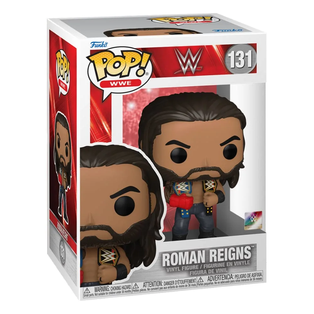 WWE Pop Vinyl Figure – Roman Reigns with Belts 9 cm 2
