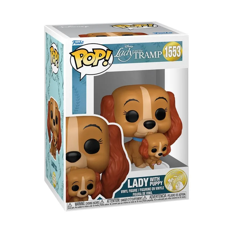 Lady and the Tramp Pop Vinyl Figure – With Puppy 9 cm 2