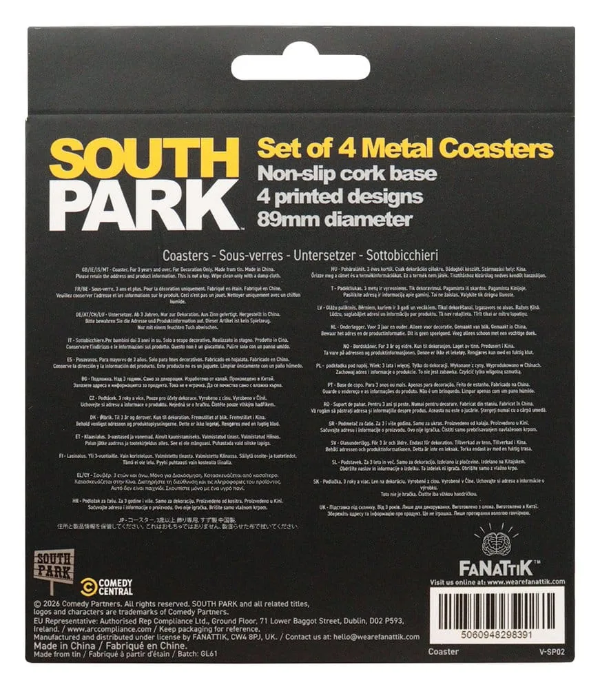 South Park Onderzetters – Original Four 4 stuks 89 mm 7
