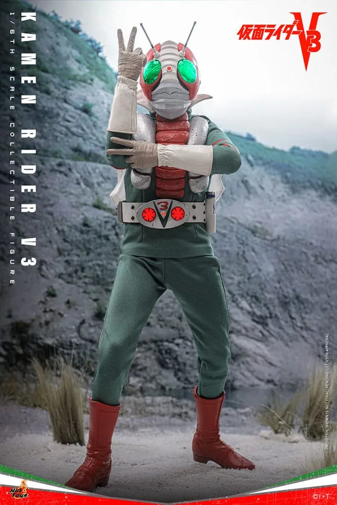 Kamen Rider Actionfigur – V3 mit LED-Augen 1:6 30 cm 6