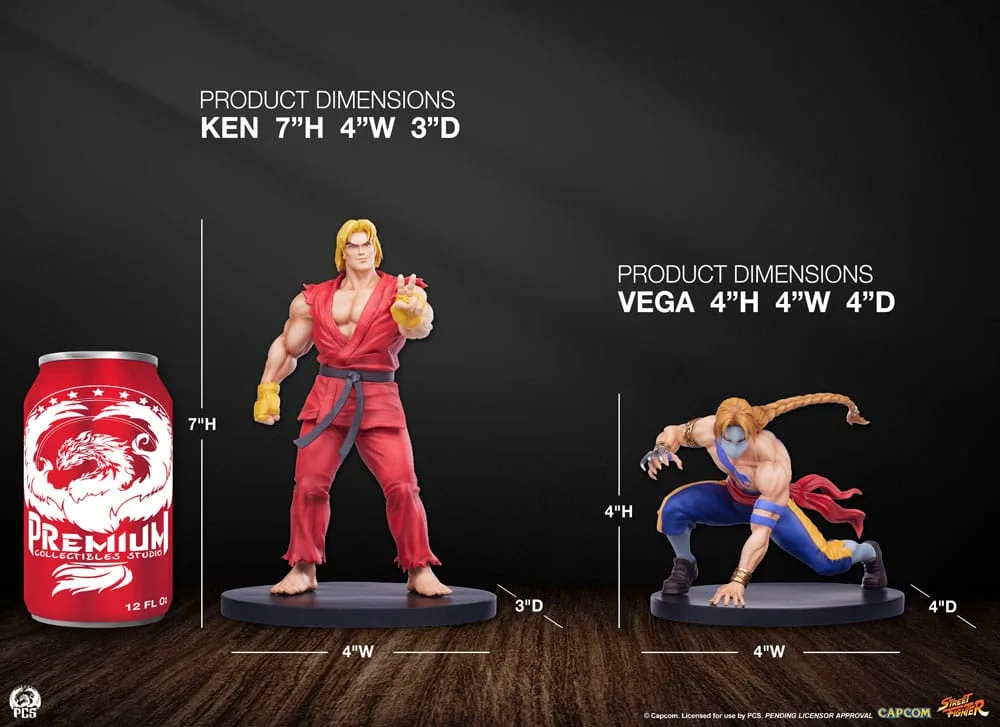 Street Fighter Statue Set – Street Jam Ken & Vega 1/10 Scale 12