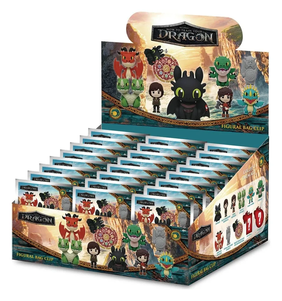 How to Train Your Dragon Bag Clips – Series 2 Display of 24